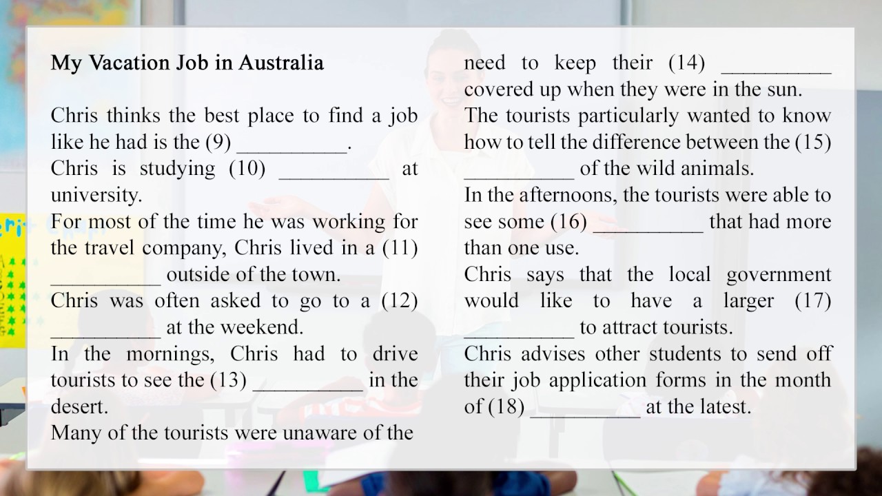 FCE First Certificate in English | Listening Part 2