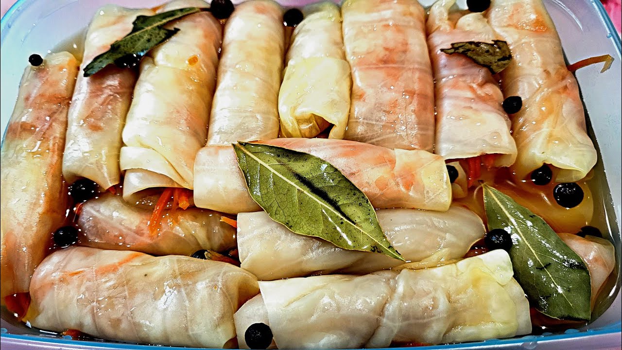 Закуска на любой стол! Холодная закуска! Быстрый рецепт овощных голубцов!