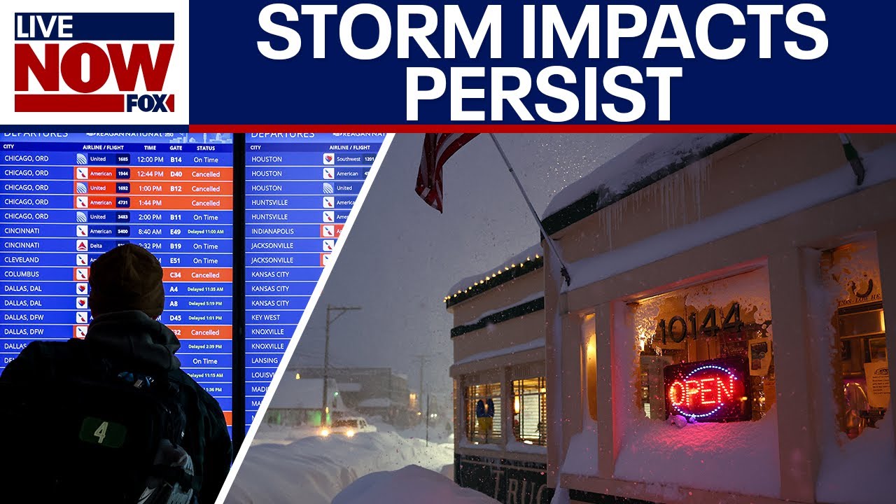 Winter storm latest: Power outages continue, flights grounded