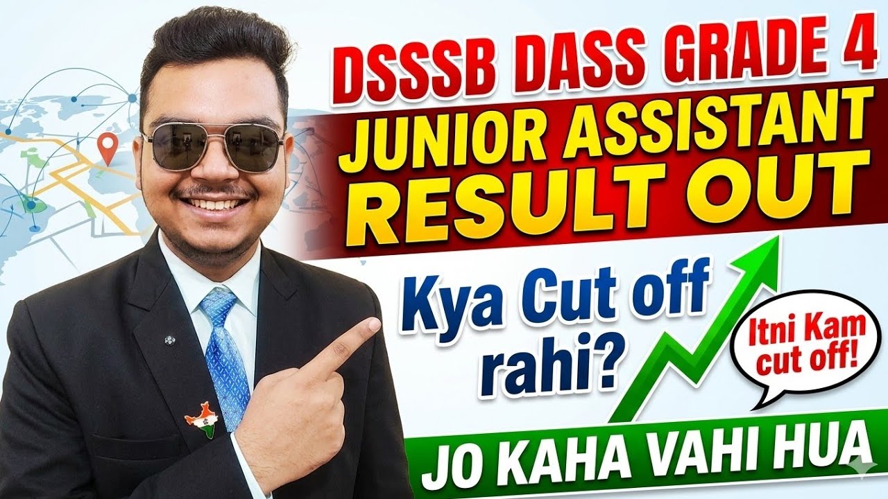 DSSSB Junior Assistant Result Out! 🔴 Grade 4 Cut-off Analysis & Final Merit List 2026