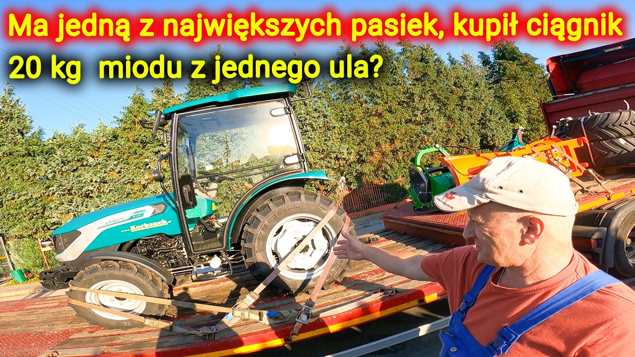 Jego pasieka ma 170 rodzin pszczelich 👉 Kupił ciągnik Arbos 2025 [Korbanek]