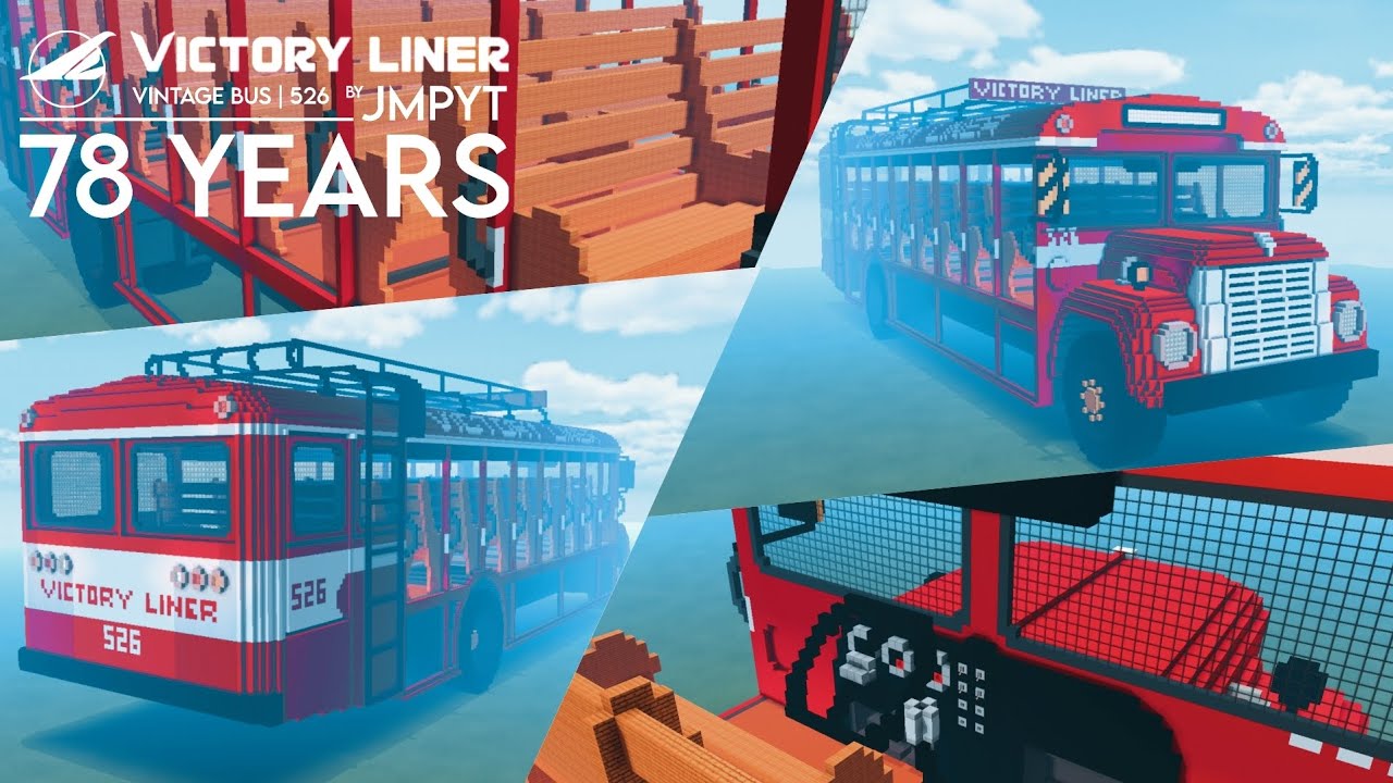 Minecraft Timelapse: Victory Liner - Vintage Bus