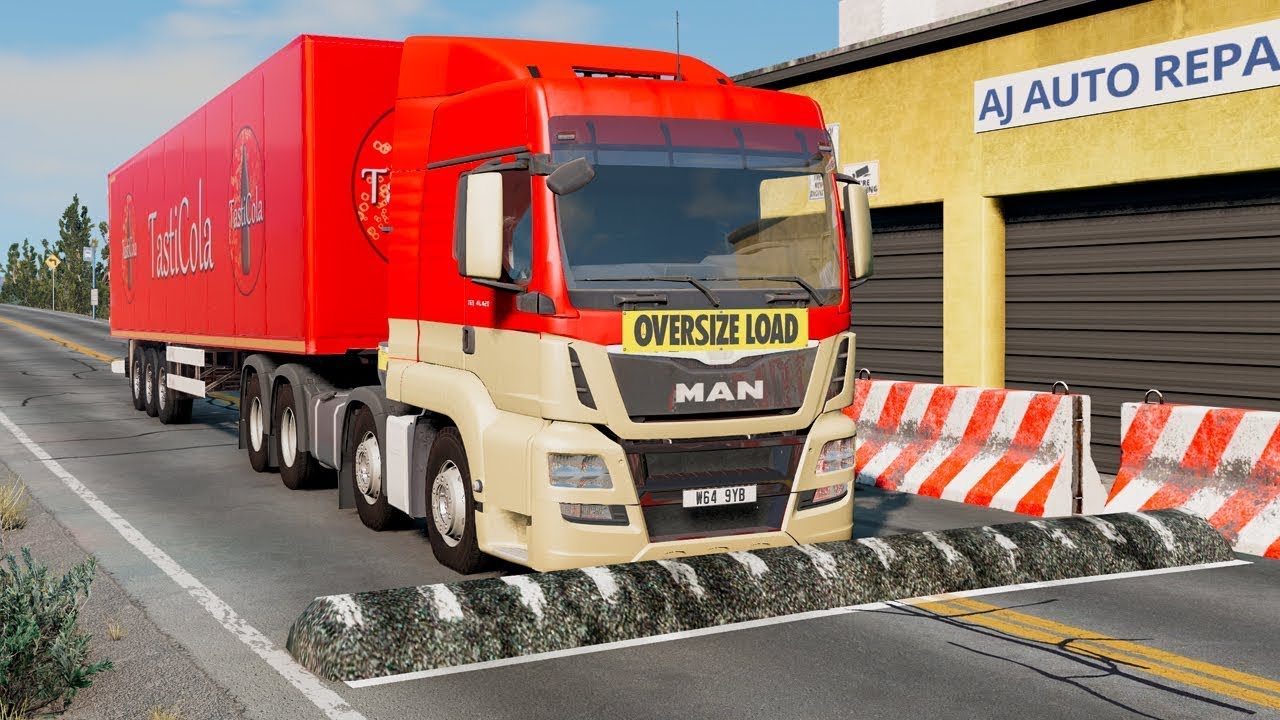 Trucks vs Speed Bumps – BeamNG.Drive (Long Video SPECIAL)