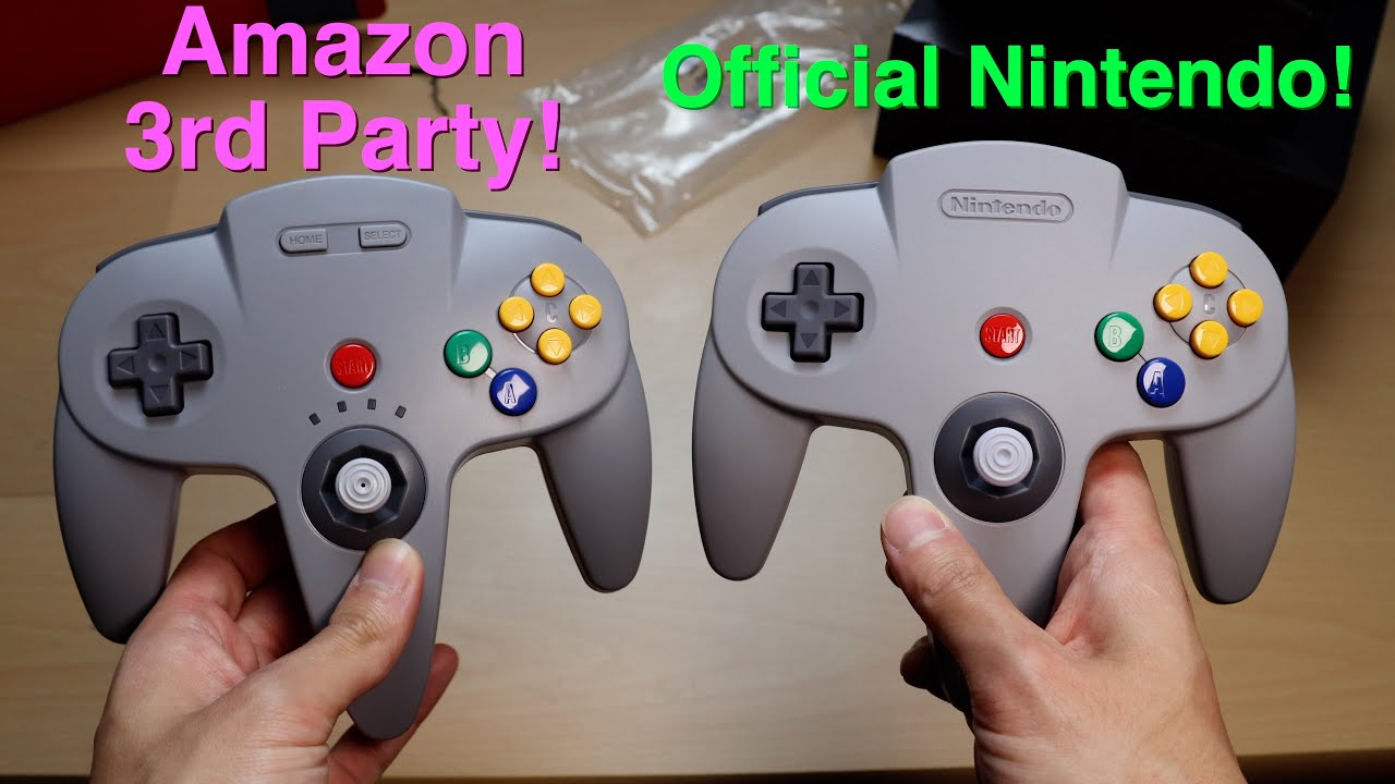 Распаковка официального контроллера Switch N64 и сравнение с контроллером Amazon стороннего произ...