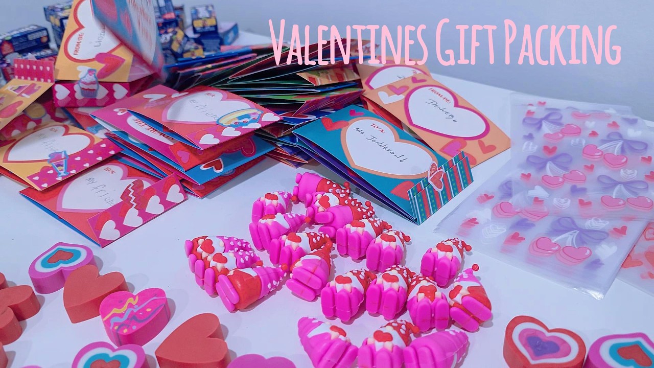 Valentine Gift Packing  #school #valentinesday #canada #viral