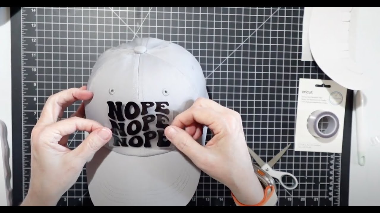 Cricut 3D Iron On done on a baseball cap