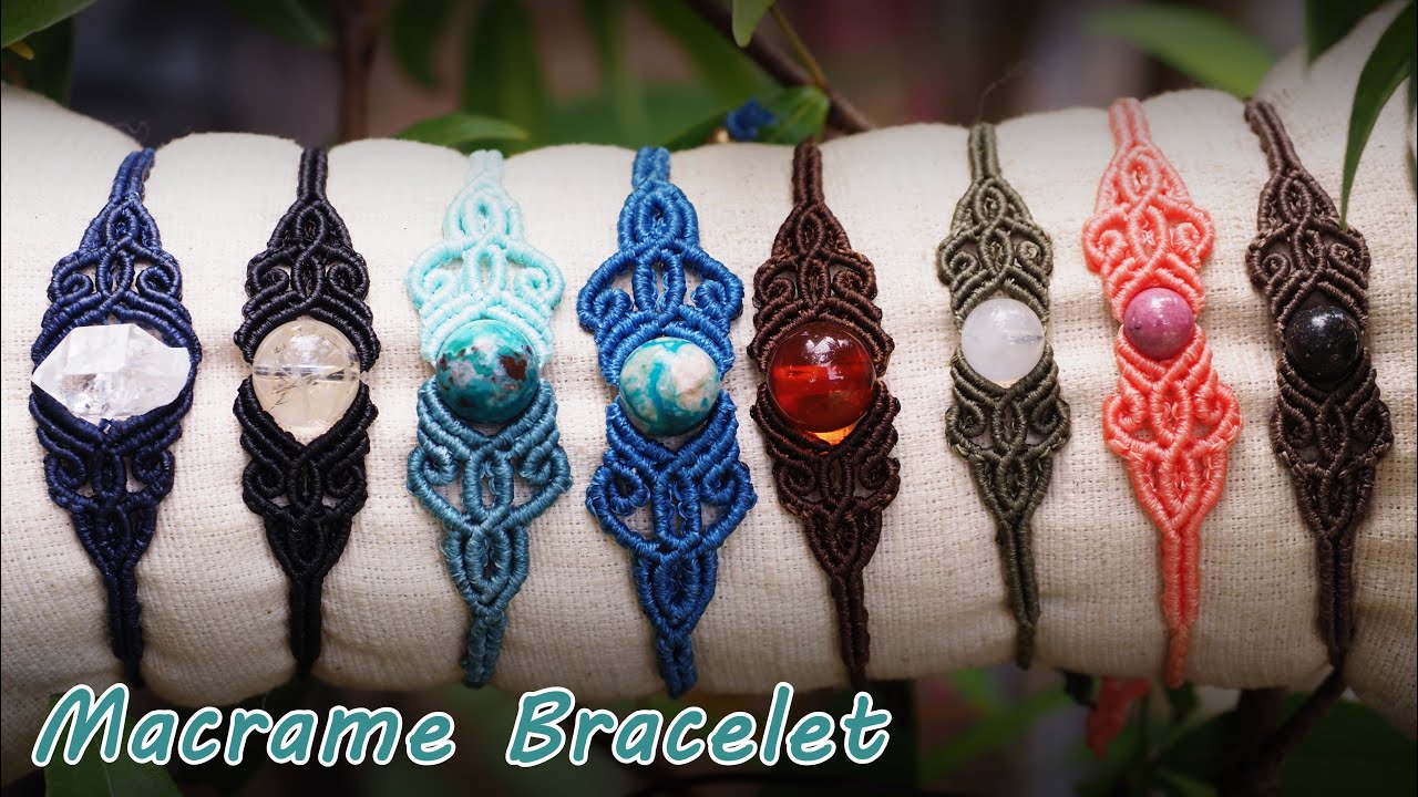 How to make macrame bracelets for beginners-friendship bracelet-macrame tutorial-วิธีถักเชือกเทียน