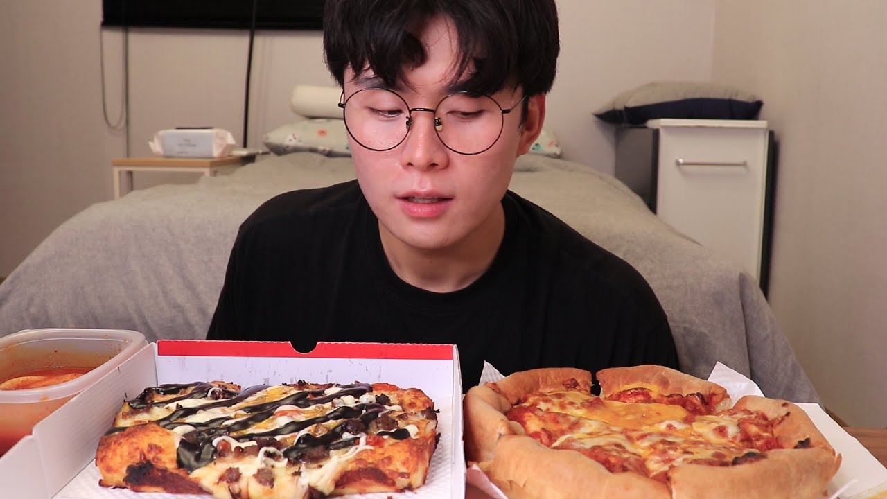 빅스타피자 브루클린 스테이크 디트로이트 피자 라자냐 시카고 피자 먹방 pizza mukbang asmr eating sounds