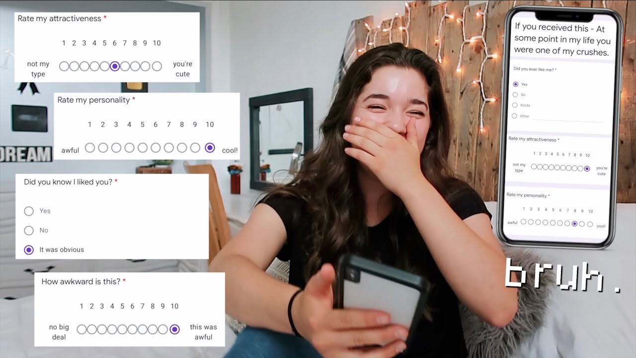 I sent a quiz to every boy i've had a crush on