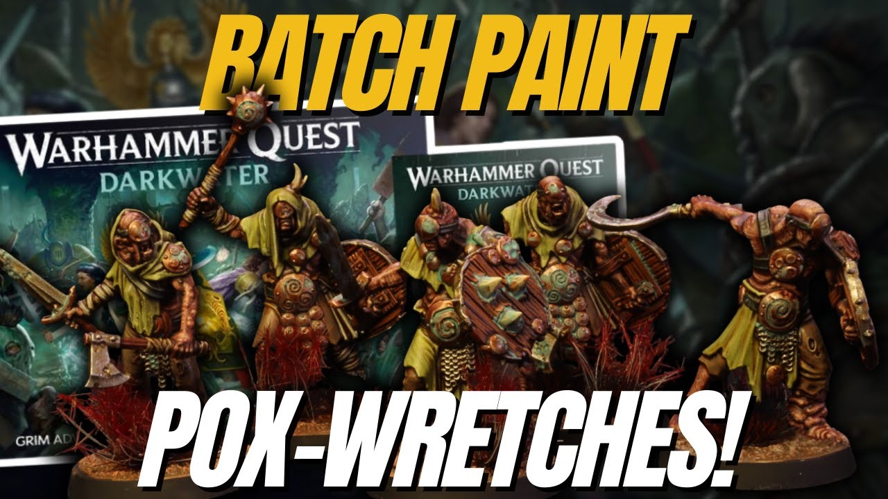 Batch Painting Pox-Wretches from Warhammer Quest Darkwater!