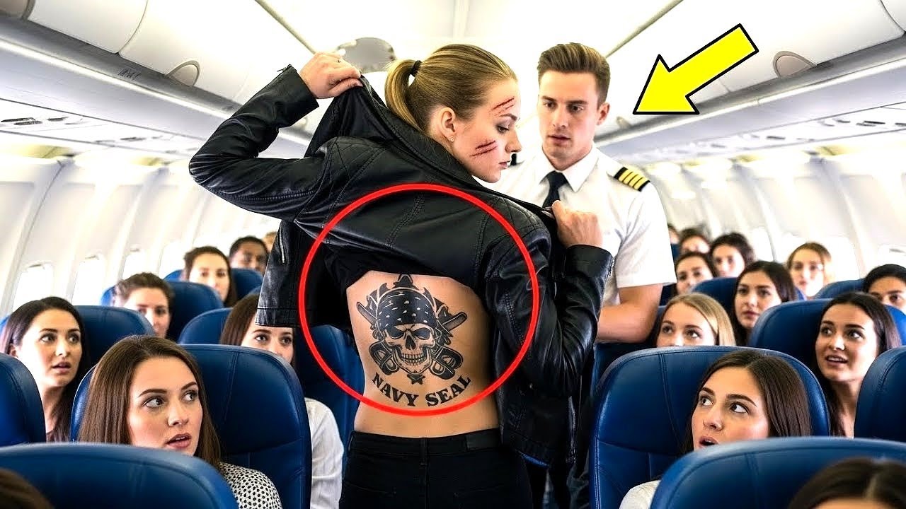 Wyrzucono Ją z Pierwszej Klasy — Lecz Tatuaż SEAL Sprawił, iż Pilot Zastygł w Smutku