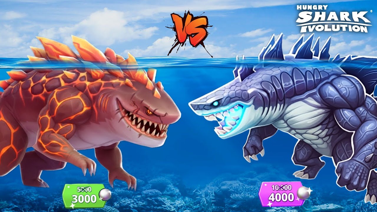 GIANT SHARKJIRA SHARK VS GIANT MAGMAJIRA SHARK - BIG SHARK | HUNGRY SHARK EVOLUTION GAMEPLAY