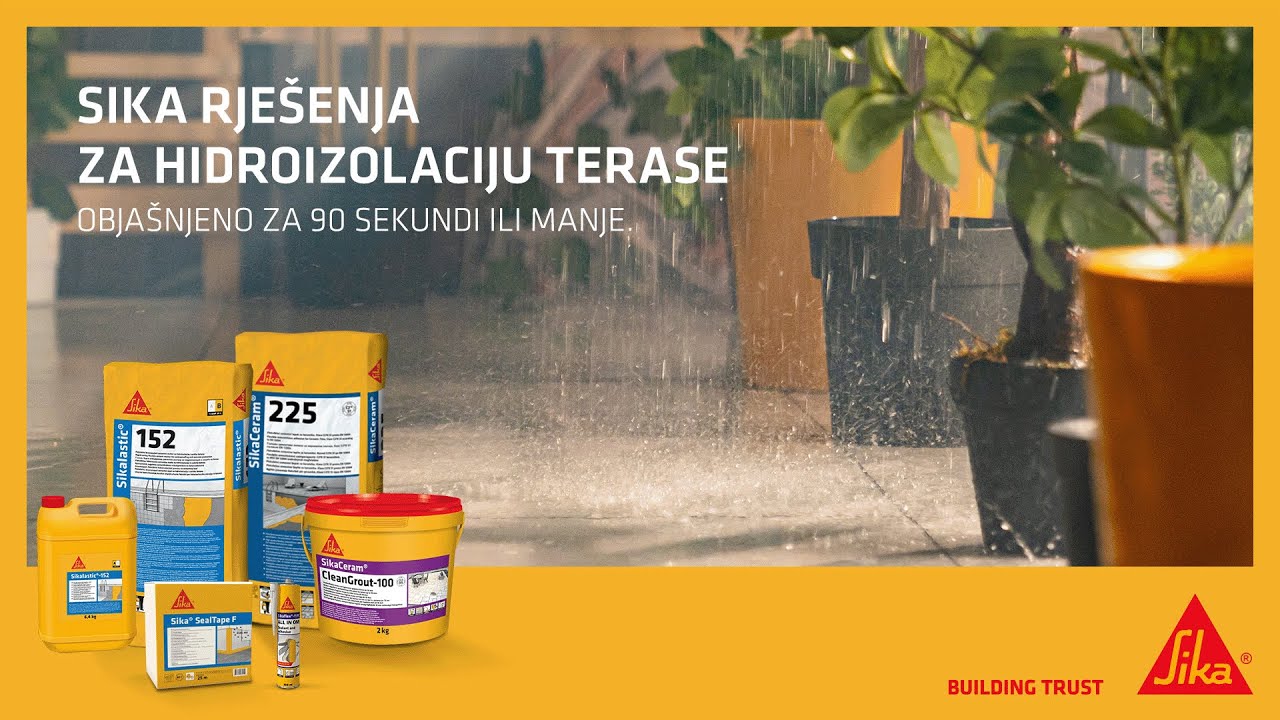 Kako uraditi hidroizolaciju terase sa Sikalastic-152 hidroizolacijskim malterom?