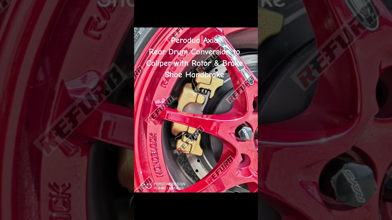 Perodua Axia Rear Drum Conversion Caliper with Rotor Brake Shoe Handbrake