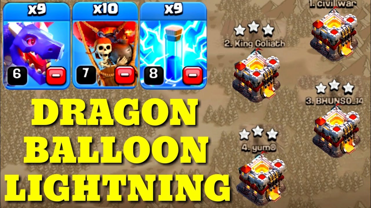 Strategi War TH 11! Naga + Balon + Spell Petir | COC INDONESIA
