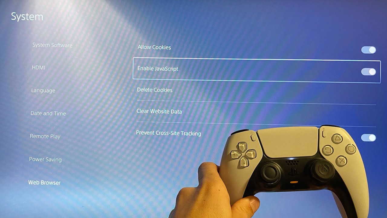 PS5: Как включить JavaScript и предотвратить межсайтовое отслеживание! (Настройки веб-браузера)