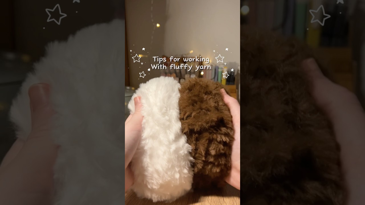 Tips for crocheting with fluffy yarn #amigurumi #smallbusiness #crochettutorial