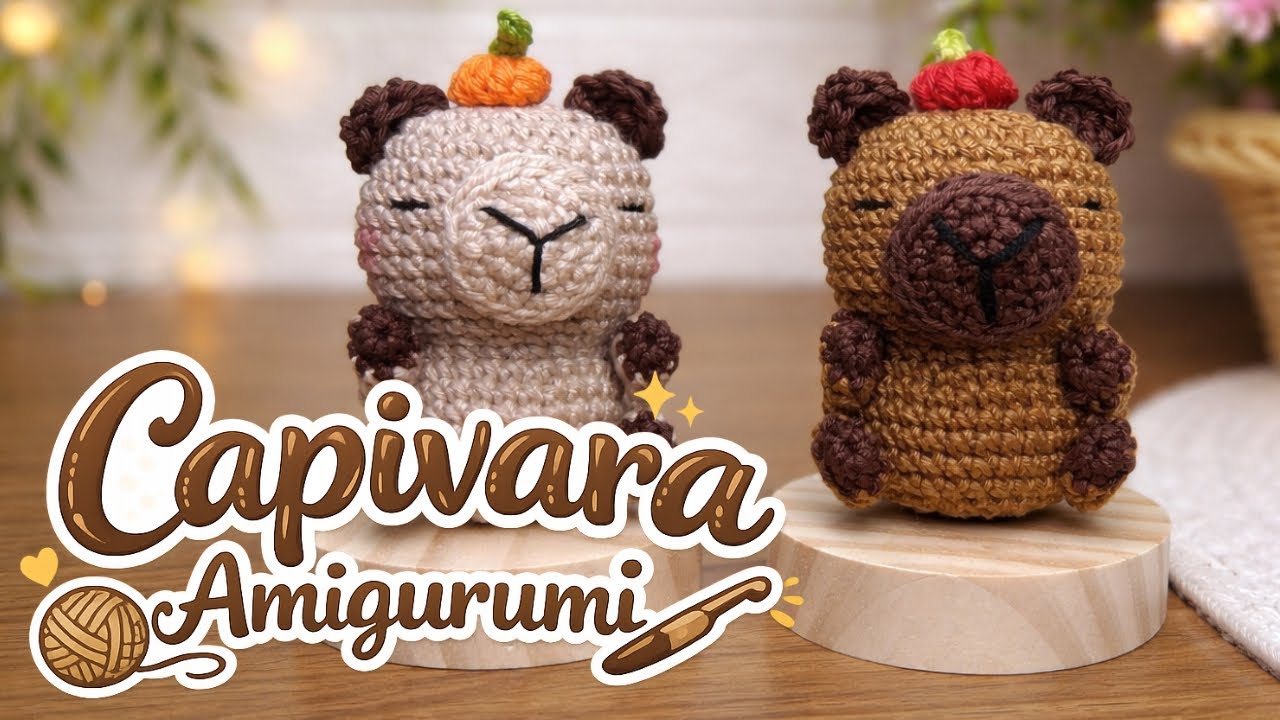 CAPIVARA AMIGURUMI 🧶 | Passo a Passo Completo | Chaveiro Fácil para Iniciantes