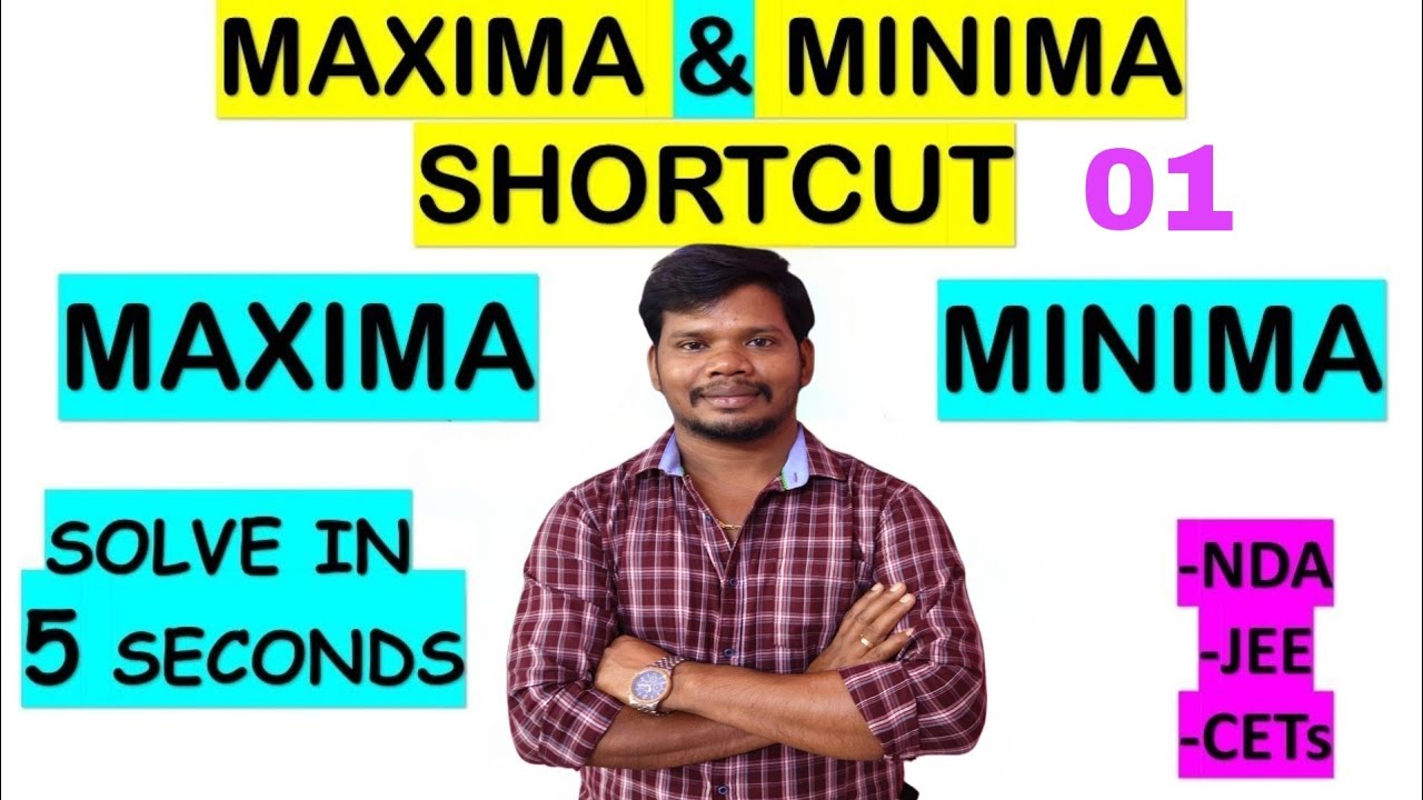 Maximum & Minimum-01 |ShortTrick|Class11|WBJEE|JEE|NDA