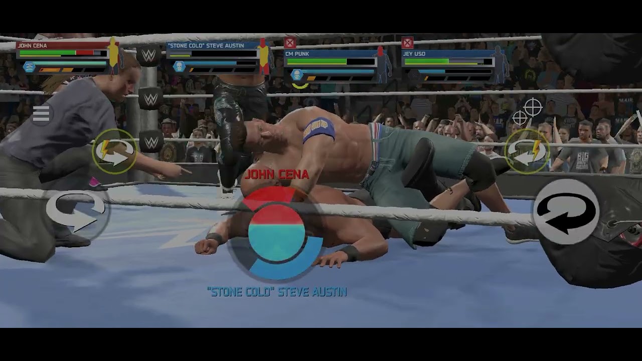 John Cena VS Steve Austin and CM Punk and Jey Uso intence fight#stonecoldsteveaustin #johncena #wwe