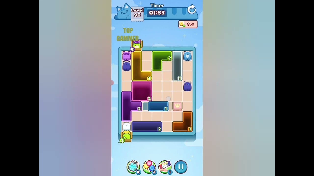 Drop the Cat! level 96 gameplay walkthrough solution