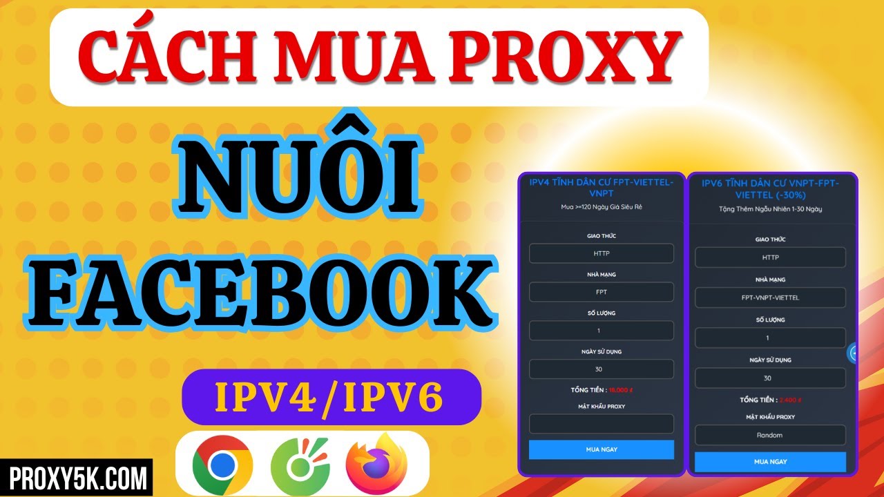 Mua Proxy Chất Lượng Cao Để Nu&ocirc;i Facebook | Proxy Uy T&iacute;n