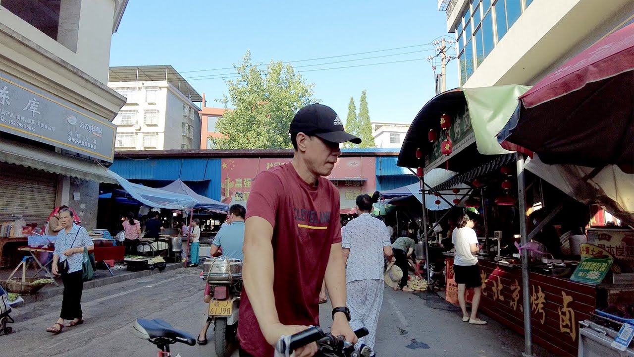 Walking Tour of Wet Market in Pingxiang Jiangxi -Long Take 徒步江西萍乡北站临时集贸市场-一镜到底②