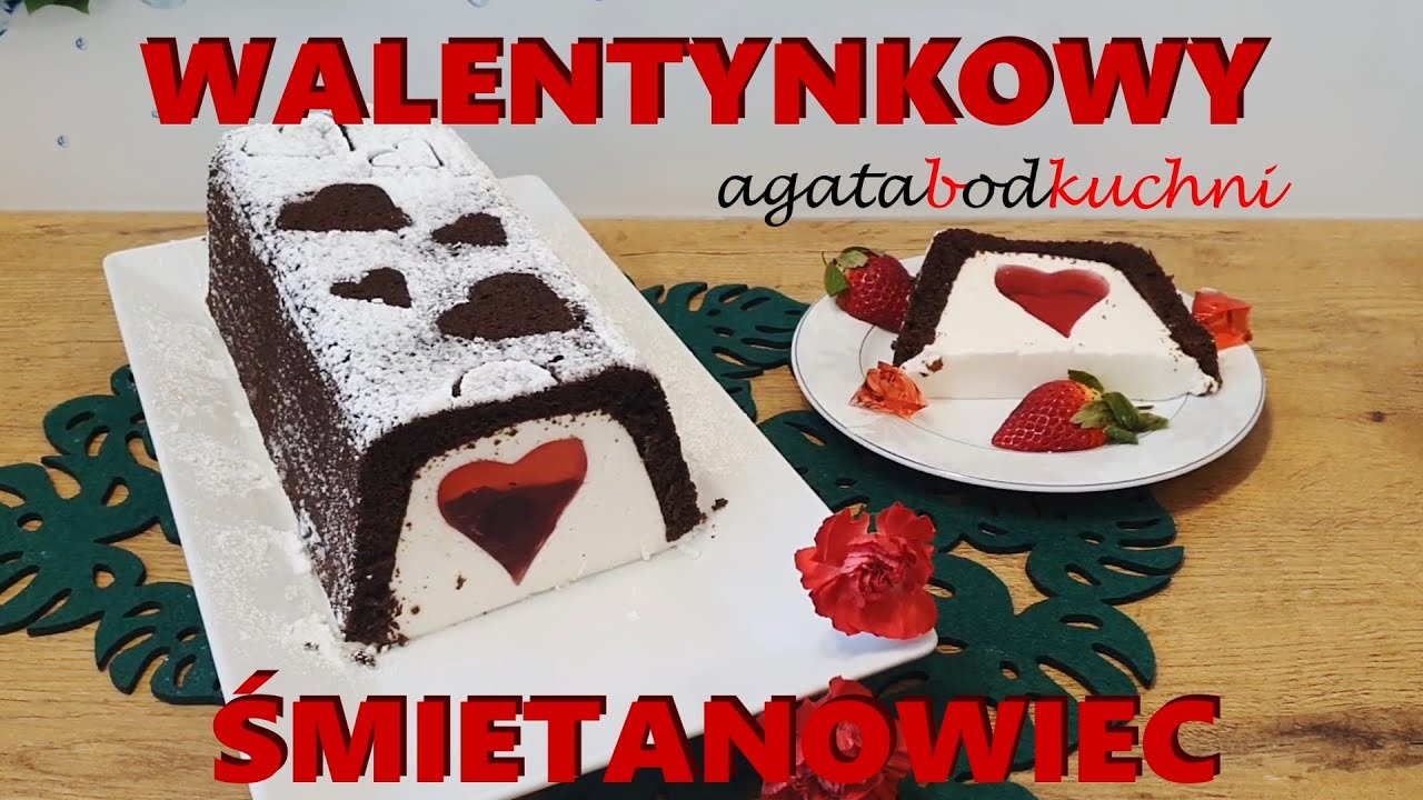 Walentynki to idealny czas na spróbowanie tego przepisu Walentynkowy śmietanowiec / agatabodkuchni