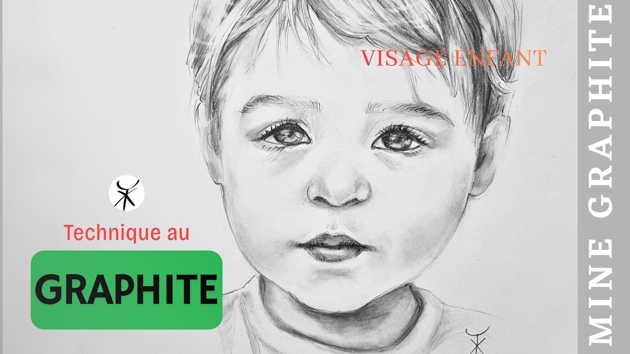 Dessiner un visage Enfant Réaliste de face : Maîtrisez l'estompage