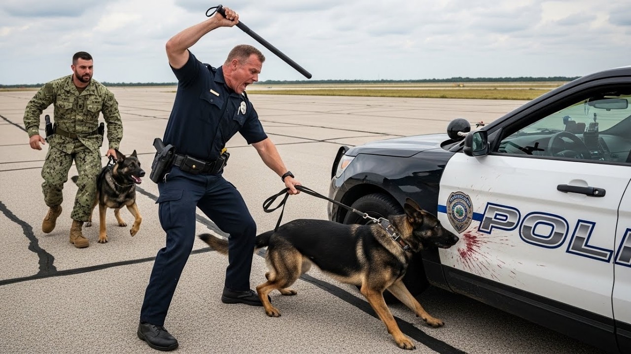 A Brutal Cop Chained and Beat a German Shepherd — Until a Navy SEAL & K9Stepped In