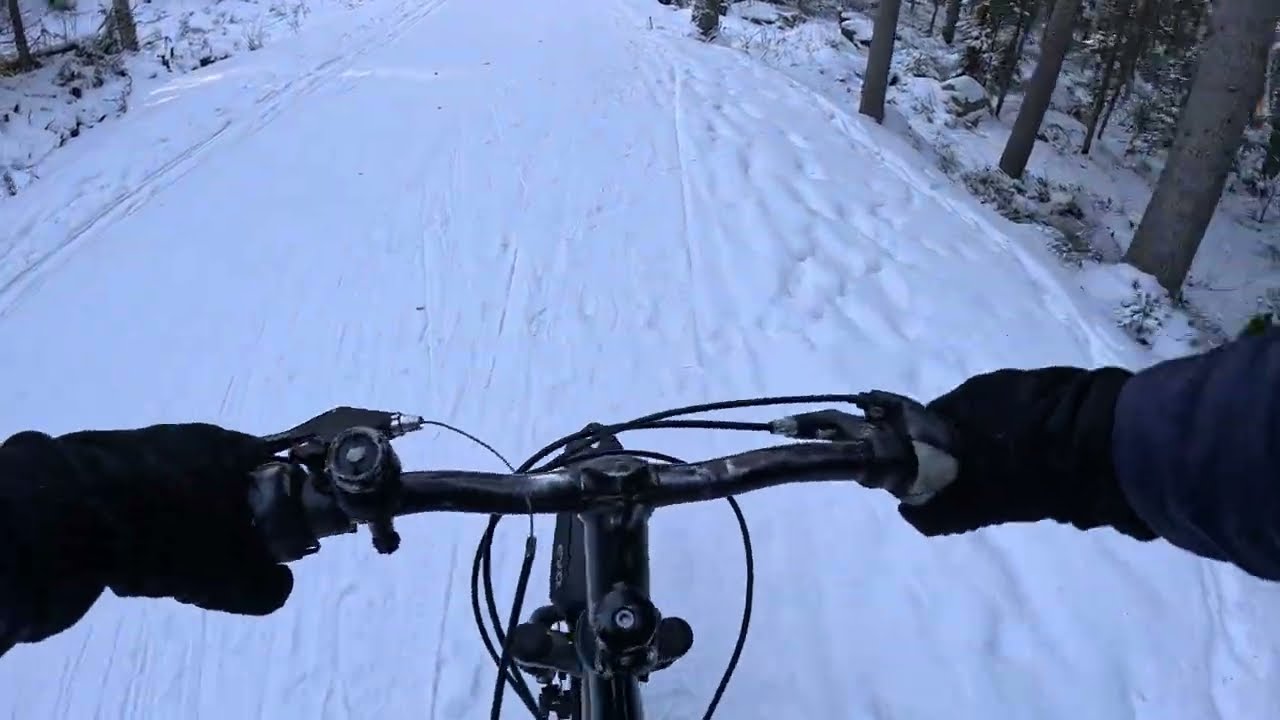 Winter weather on a bicycle 