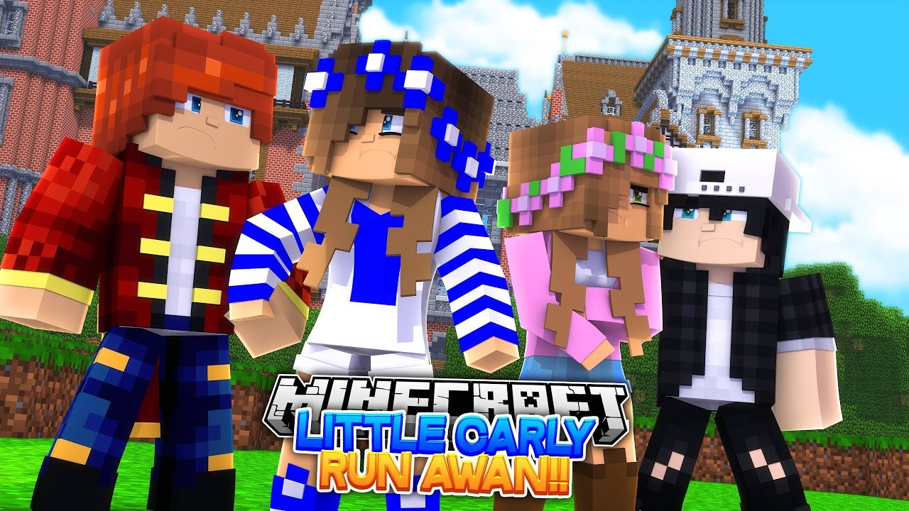 LITTLE CARLY AND LITTLE KELLY RUN AWAY!! w/Little Leo and Raven (Minecraft Roleplay)