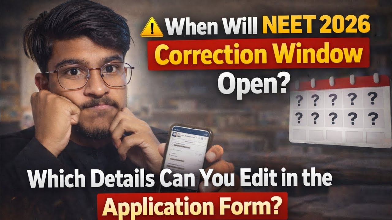 NEET 2026 Correction Window Dates Confirmed | What You Can & Cannot Edit?⚠️#neet2026correctionwindow