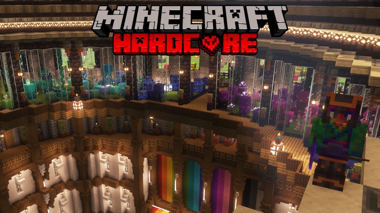 Resource Gathering & Chopping Wood in Hardcore Minecraft