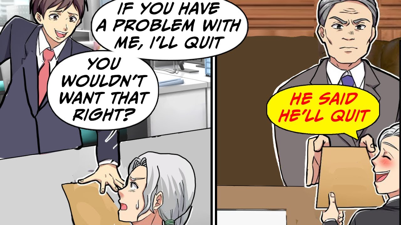 An elite trainee threatened to resign from his job, so...