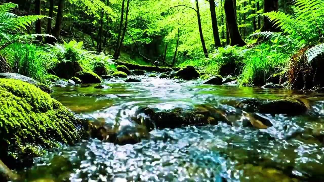 Fresh Morning Nature 🌞 | Calm Forest Stream Ambience for a Peaceful Start