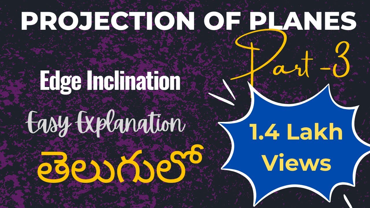 Projection of Planes Edge inclination by Subhodaya/ Telugu Lecture