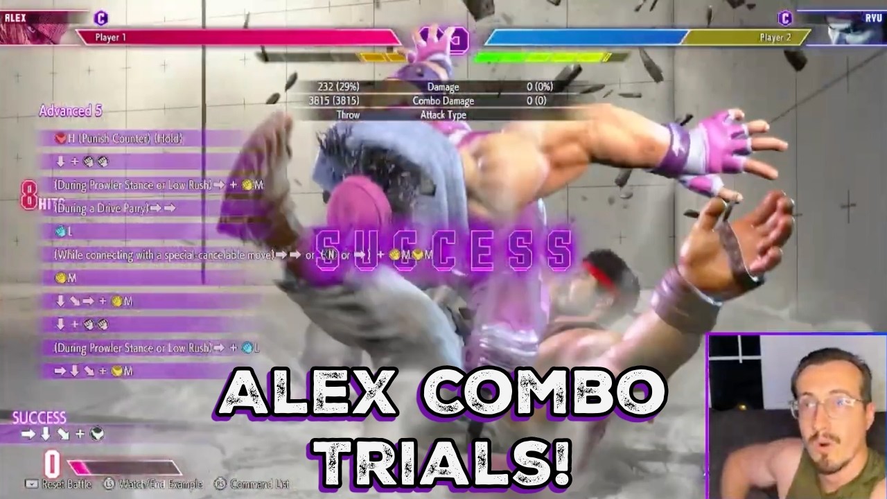 Все комбо-тесты Алекса! |Геймплей за Алекса в Street Fighter 6| (Возможно, я схитрил на уровне сл...