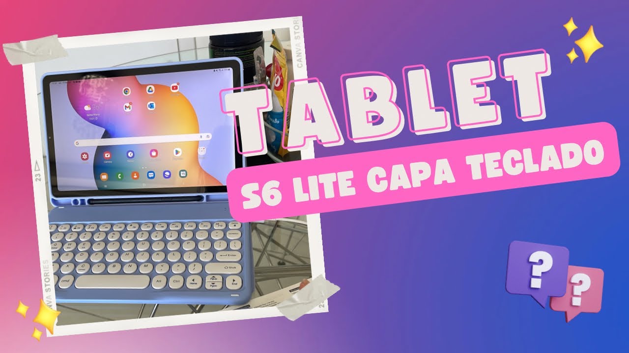 Tablet S6 lite Samsung - capa teclado (shopee)