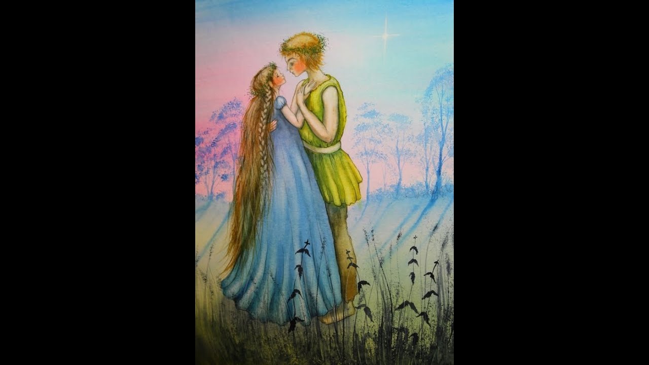 Aquarellschule ellathefay: Liebespaar