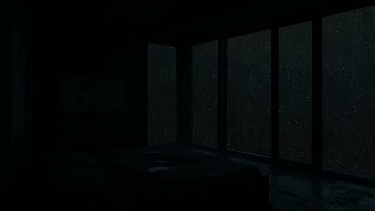 Quiet Night Shelter Framed By Heavy Rain And Soft Echoes Outside