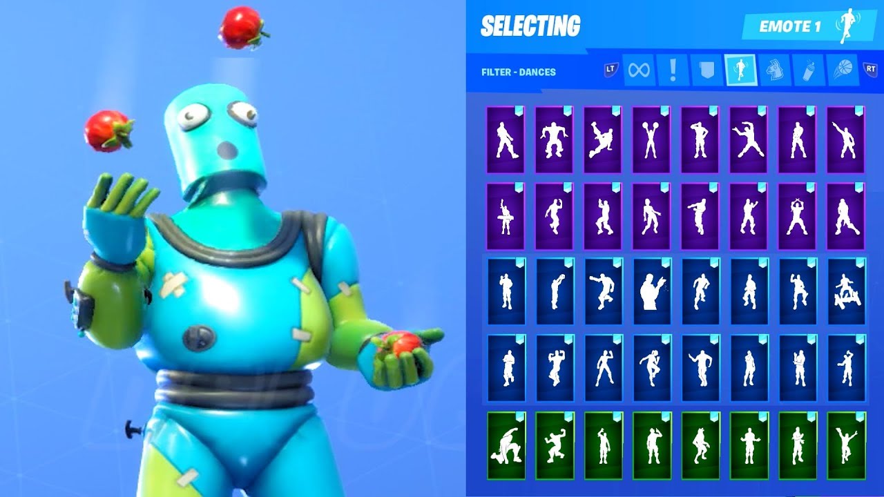 BENDIE SKIN SHOWCASE WITH ALL FORTNITE DANCES & EMOTES
