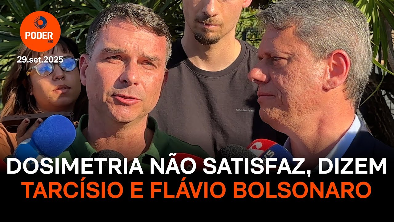 “Dosimetria não satisfaz”, dizem Tarcísio de Freitas e Flávio Bolsonaro