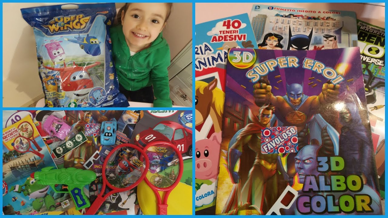 🖍️🚙🎁🎾BUSTA SORPRESA SUPER WINGS E TANTO ALTRO ANCORA🖍️🚙🎁🎾