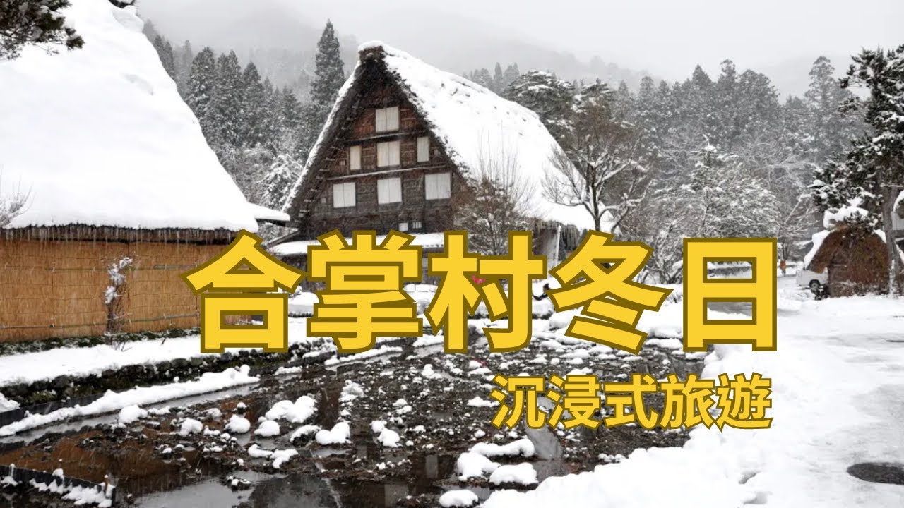 坐在家裡遊日本合掌村童話村落雪景,訪溫暖咖啡館,看合掌屋如何養蠶,進神廟拜拜relaxing│sound travel│nature│calm【毛掌村長愛旅遊】(原毛掌村爽爽過)