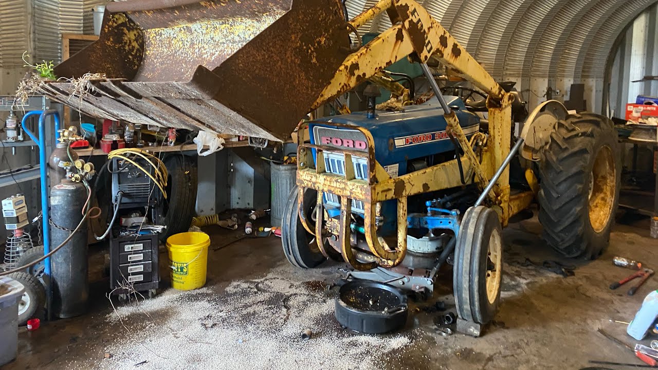 Finishing the loader install on the ford 3000