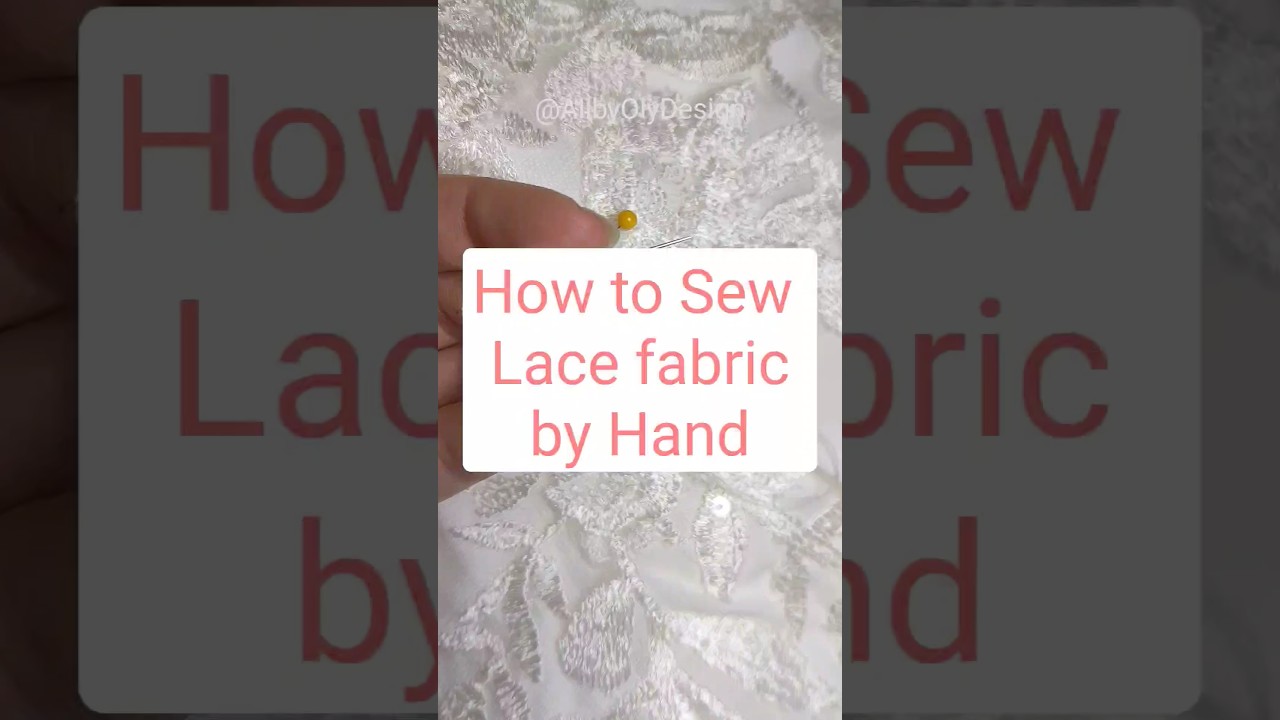 How Easy to Sew lace by hand     #sewinghacks #sewingtip
