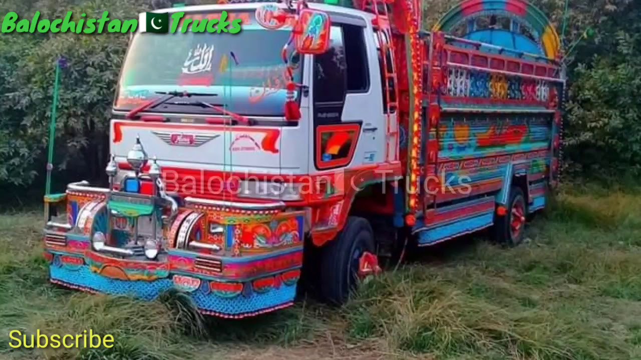 Collection of Hino 7D Singapore Cargo Trucks|6 Wheeler Small Beautiful Truck Art|Balochistan Trucks