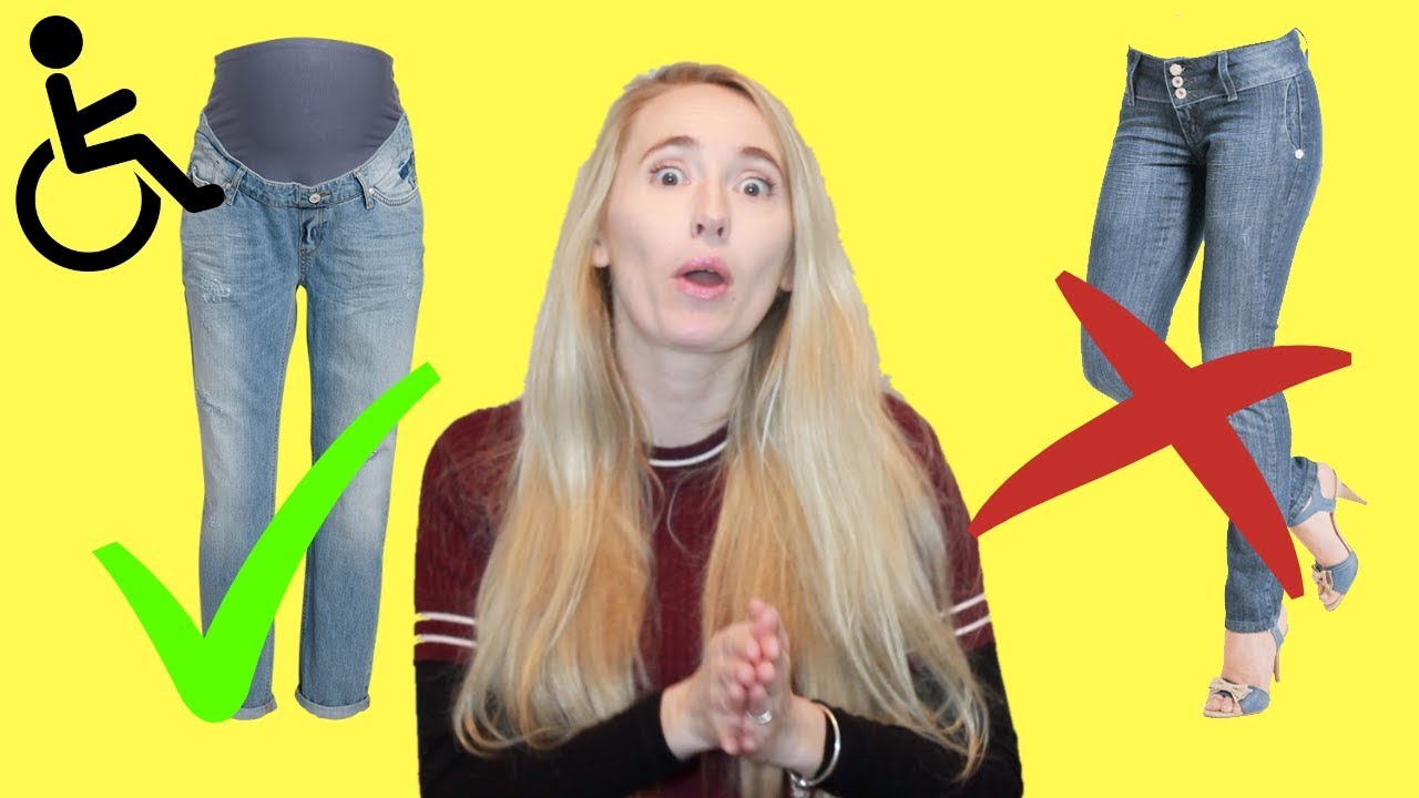 ♿️ WHEELCHAIR FASHION: I tried maternity jeans for a week. Are they good for wheelchair user?