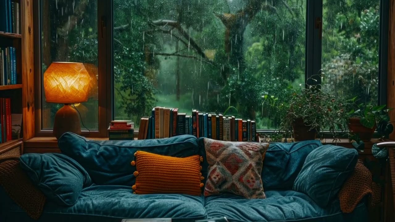 Rain Sound at Night for Sleep | Woodland Sounds, Stress Ease